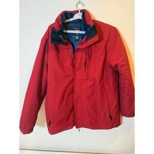 L.L. Bean Men’s Red Insulated Winter Jacket Size L Warm Lined Outdoor Ski Coat
